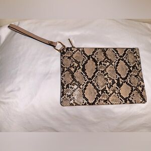 Snake Print Wristlet Clutch